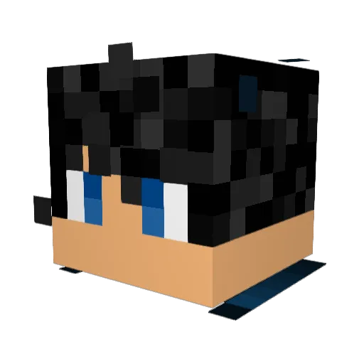 vKian_ Minecraft avatar head, 3D render