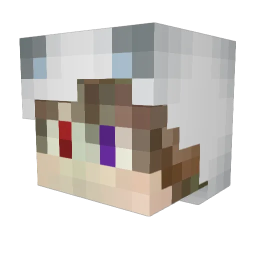 vKnuddelBaerr Minecraft avatar head, 3D render