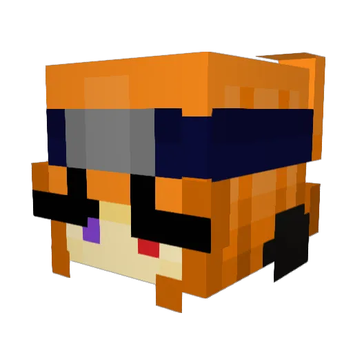 vKxma Minecraft avatar head, 3D render