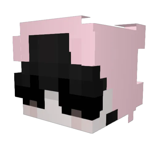 vKyo Minecraft avatar head, 3D render