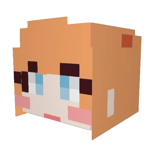 vLaGiv Minecraft avatar head, 3D render