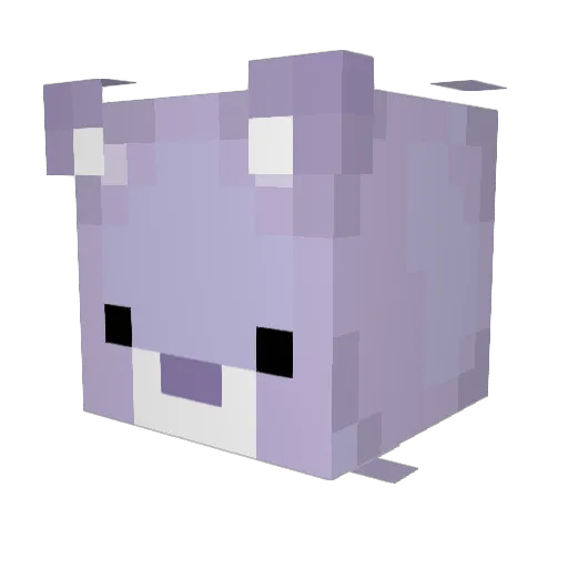 vLeiaa Minecraft avatar head, 3D render