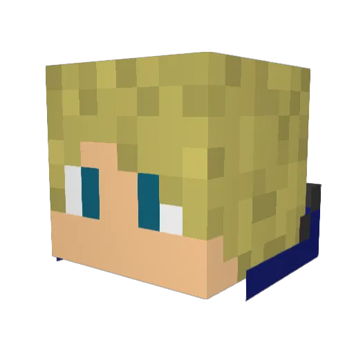vLennq Minecraft avatar head, 3D render