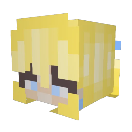 vLinguini Minecraft avatar head, 3D render