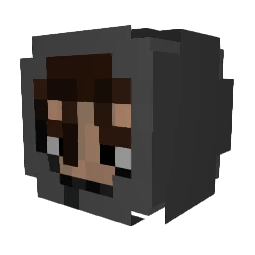 vLushious Minecraft avatar head, 3D render