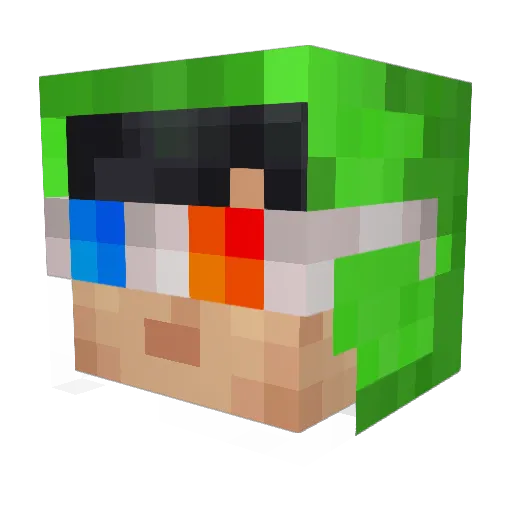 vMaurize Minecraft avatar head, 3D render