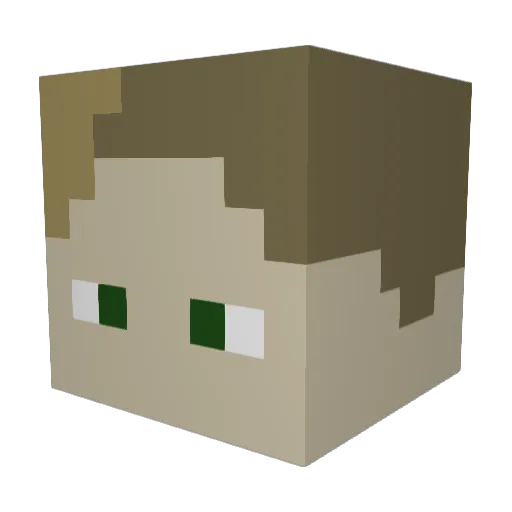 vMedxsa Minecraft avatar head, 3D render