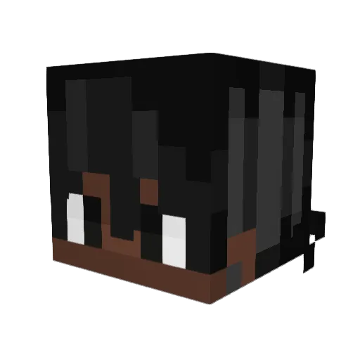 vMelo_ Minecraft avatar head, 3D render