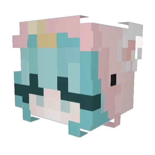 vMilkyy Minecraft avatar head, 3D render