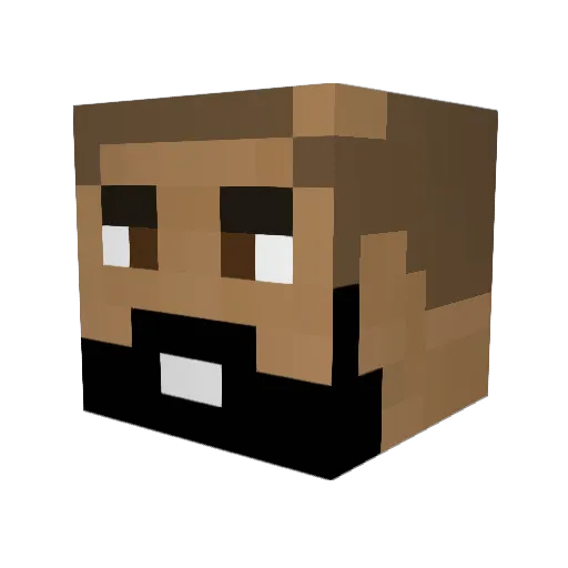 vMuzzo Minecraft avatar head, 3D render