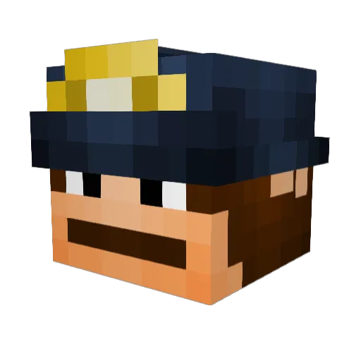 vNagii Minecraft avatar head, 3D render