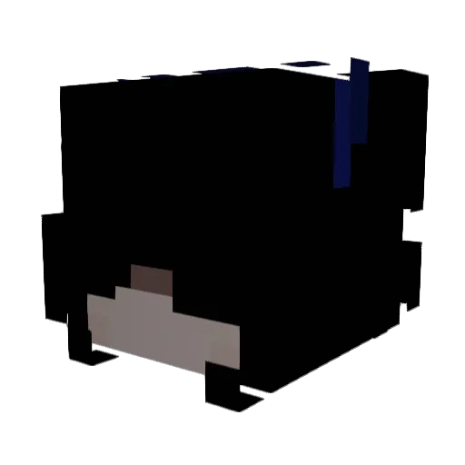vNikki Minecraft avatar head, 3D render