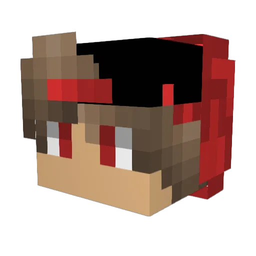 vNkD Minecraft avatar head, 3D render