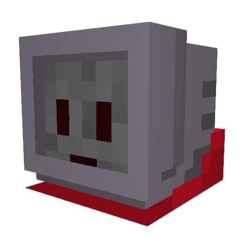 vNudl Minecraft avatar head, 3D render