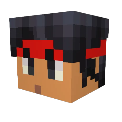 vOsku Minecraft avatar head, 3D render
