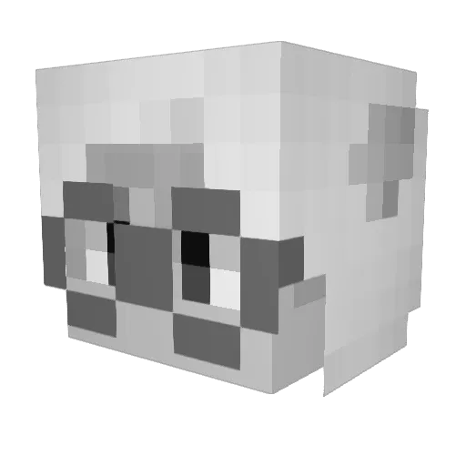vPETERv Minecraft avatar head, 3D render
