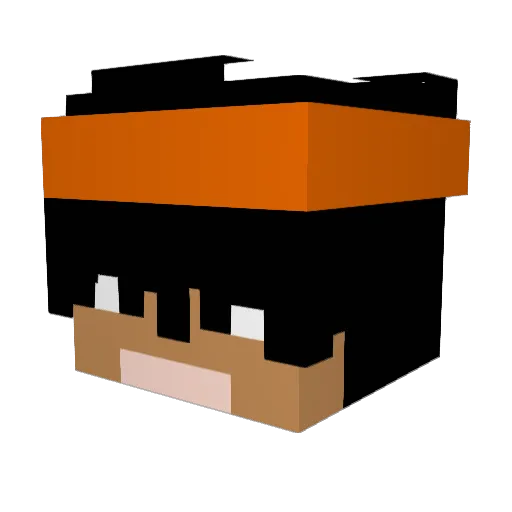 vPeke Minecraft avatar head, 3D render