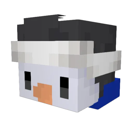 vPengo Minecraft avatar head, 3D render