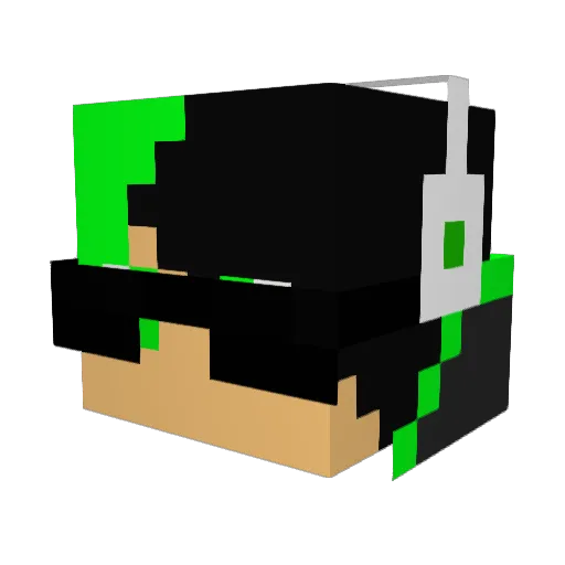 vPo0teto Minecraft avatar head, 3D render