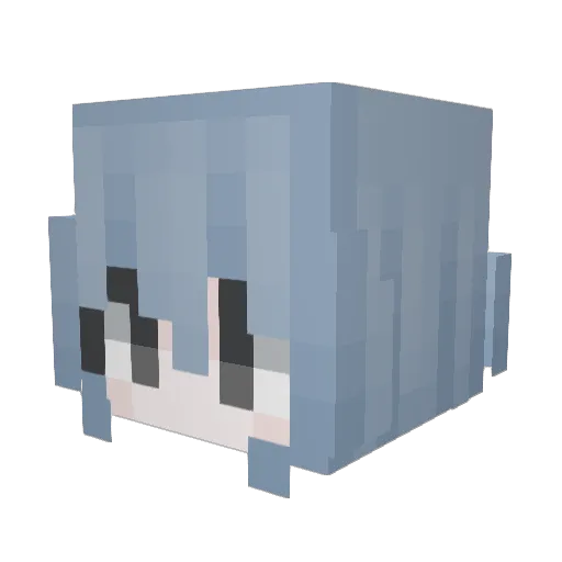 vPoopy Minecraft avatar head, 3D render