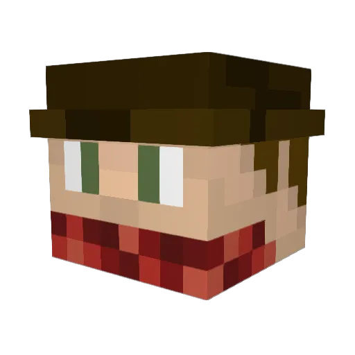 vPrism Minecraft avatar head, 3D render