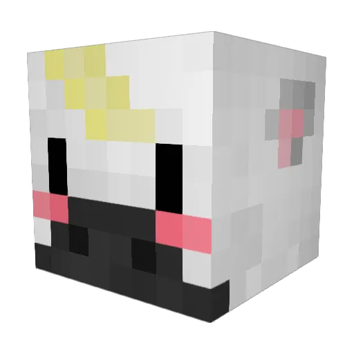 vPulse Minecraft avatar head, 3D render