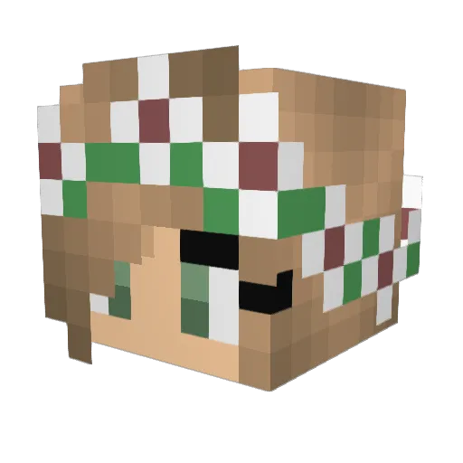 vQueen Minecraft avatar head, 3D render