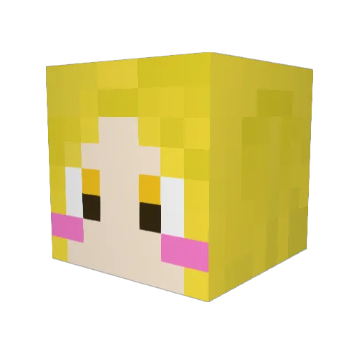 vROLOv Minecraft avatar head, 3D render