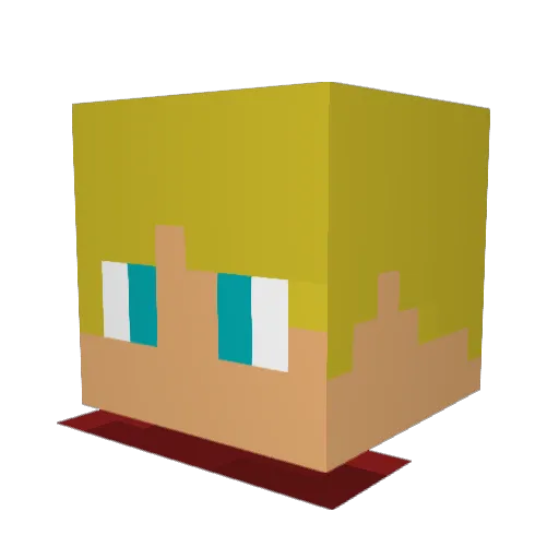 vR_Mako Minecraft avatar head, 3D render