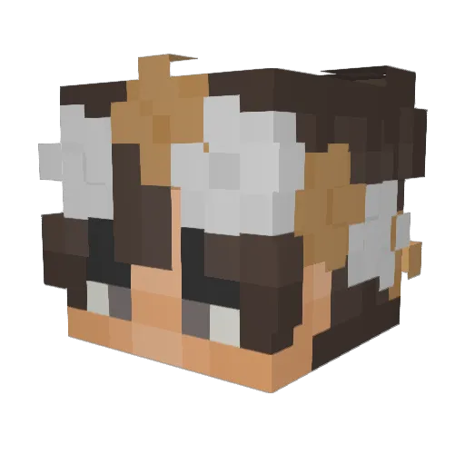 vRed_ Minecraft avatar head, 3D render