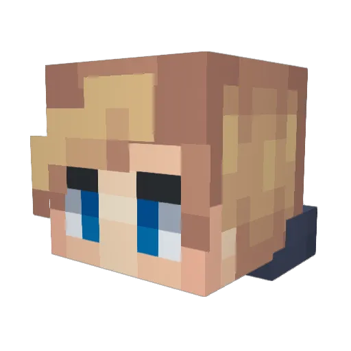 vRikey Minecraft avatar head, 3D render