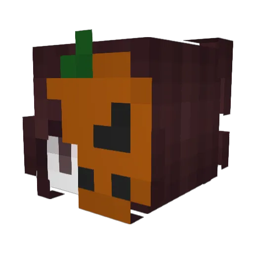 vRuku Minecraft avatar head, 3D render