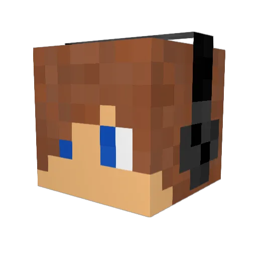 vRupturez Minecraft avatar head, 3D render