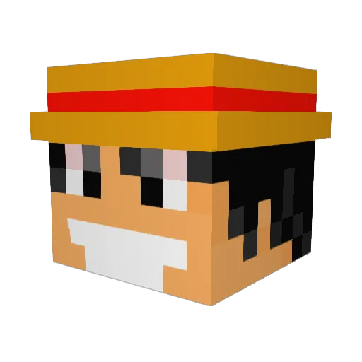 vRyn7 Minecraft avatar head, 3D render