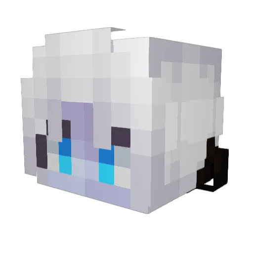 vRyuji Minecraft avatar head, 3D render
