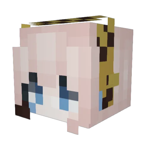 vSei Minecraft avatar head, 3D render