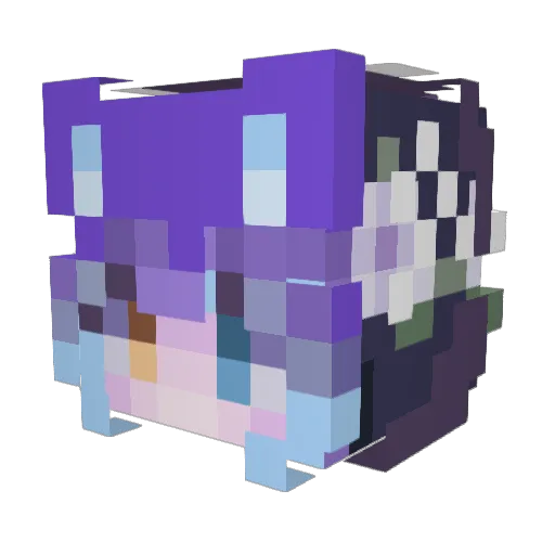 vSilent Minecraft avatar head, 3D render