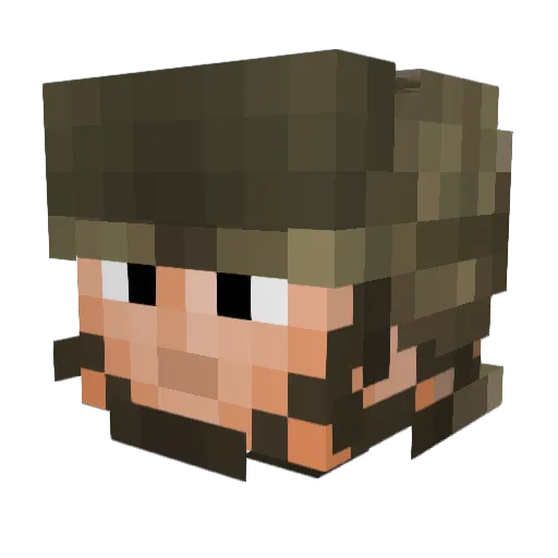vSimpy Minecraft avatar head, 3D render