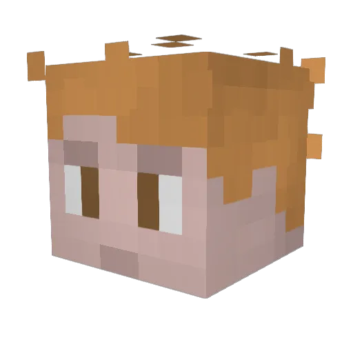 vSkriptics Minecraft avatar head, 3D render