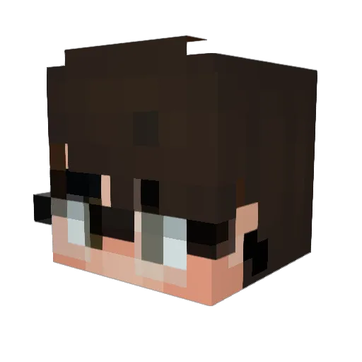 vSnek Minecraft avatar head, 3D render