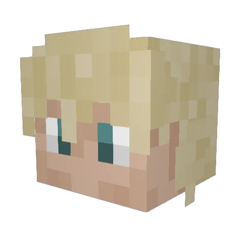 vSpitfire Minecraft avatar head, 3D render