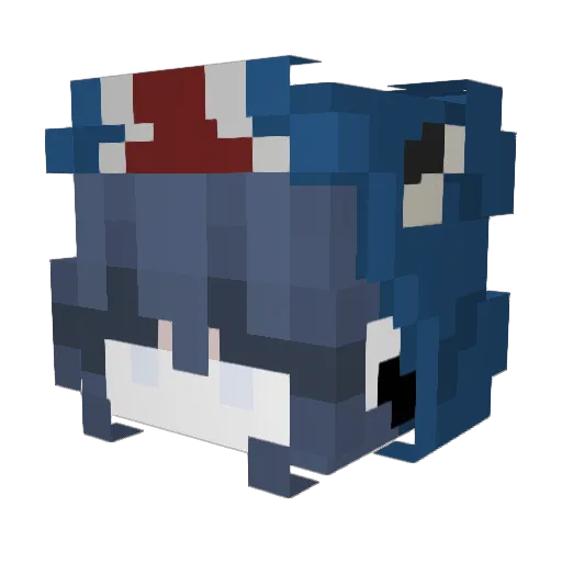 vSylam Minecraft avatar head, 3D render