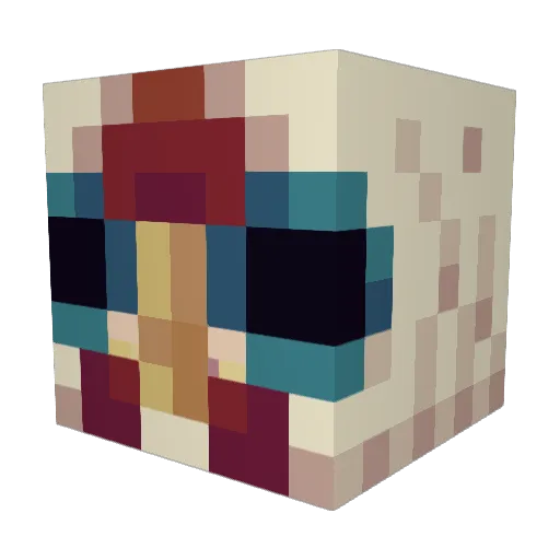 vSyxh Minecraft avatar head, 3D render