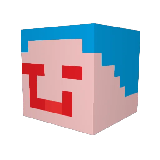 vTUI Minecraft avatar head, 3D render