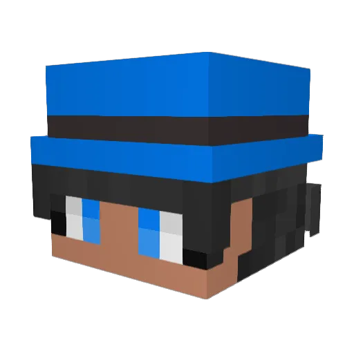 vTani Minecraft avatar head, 3D render