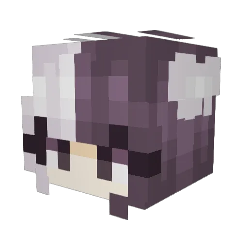 vTeph Minecraft avatar head, 3D render