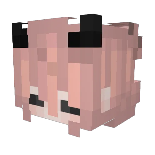vTkzz Minecraft avatar head, 3D render