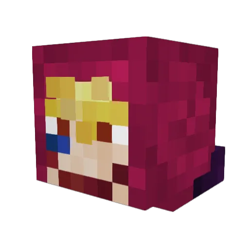 vTootsiePop Minecraft avatar head, 3D render