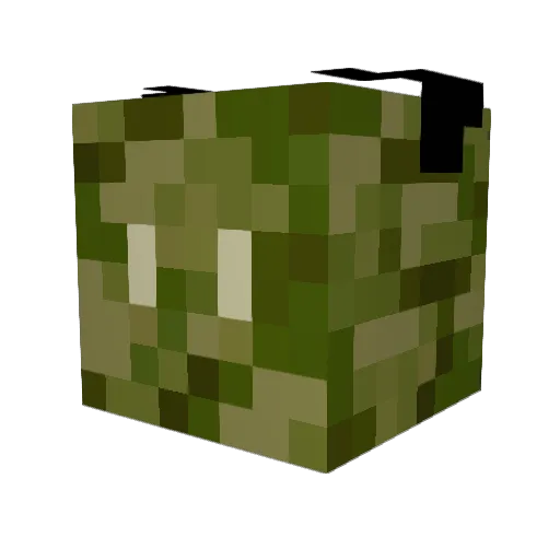 vTqm Minecraft avatar head, 3D render