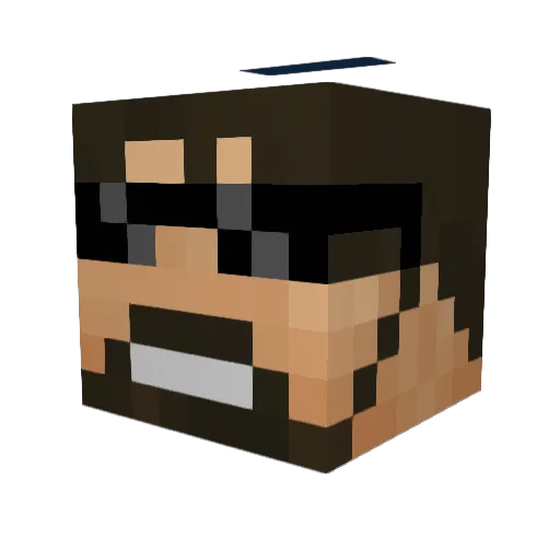 vTrulyIce Minecraft avatar head, 3D render